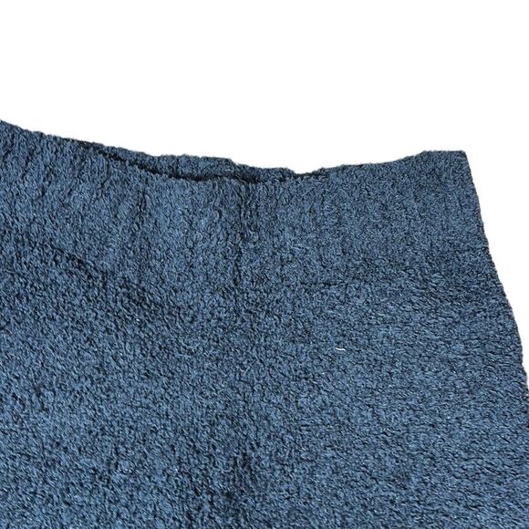 Skims cozy knit fuzzy teddy fleece wide leg loungewear pants black small medium - Picture 3 of 5